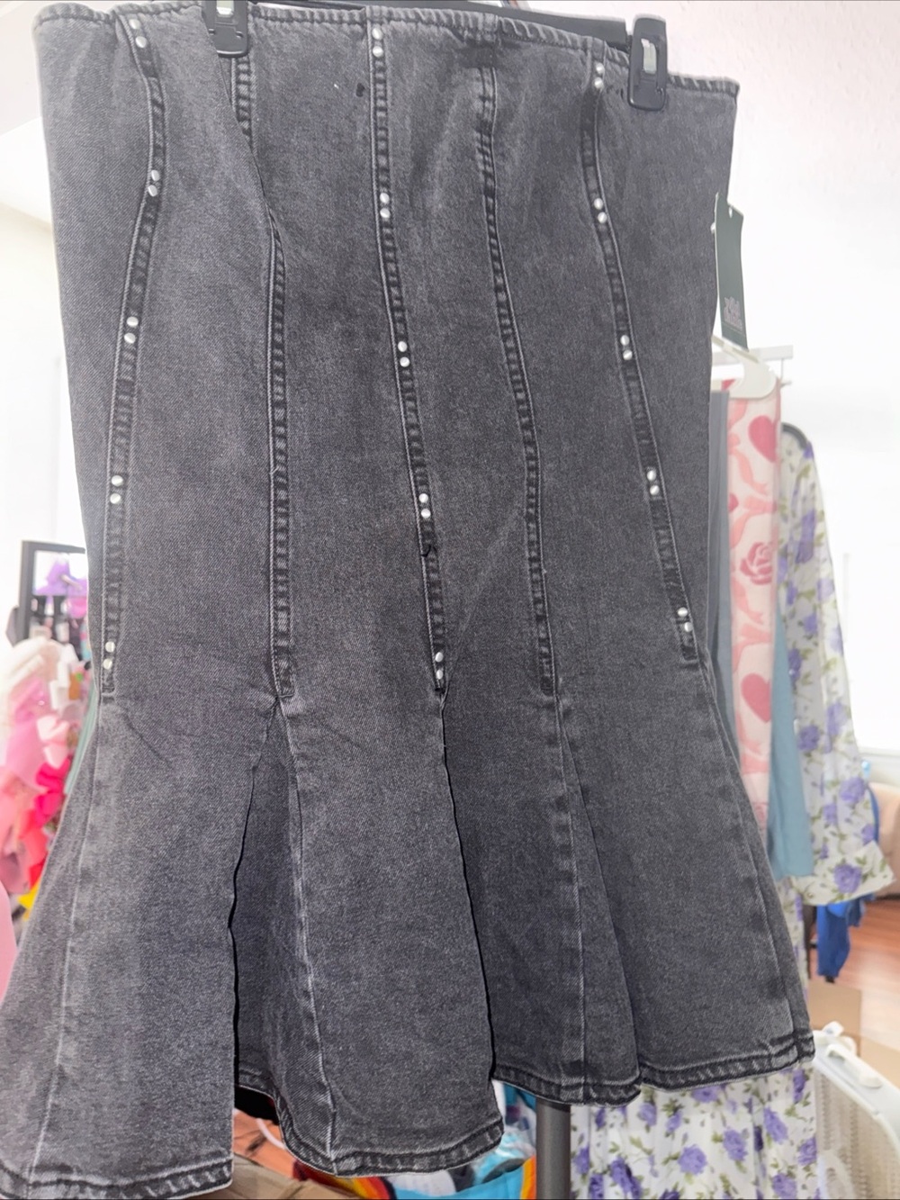 Wild Fable Denim Zipper Back Mini Dress Women’s size XL NWT